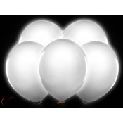 Balóny LED - BIELE (5 ks) 
