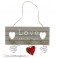 Dekoračná tabuľka "LOVE"