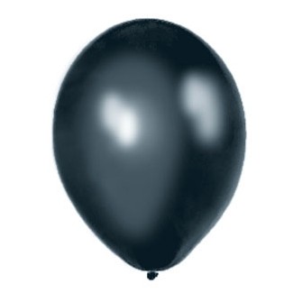 Balóny perleťové - ČIERNE (10 ks) 