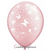 Balóny "MOTÝLIKY" - Ružové (6 ks) 